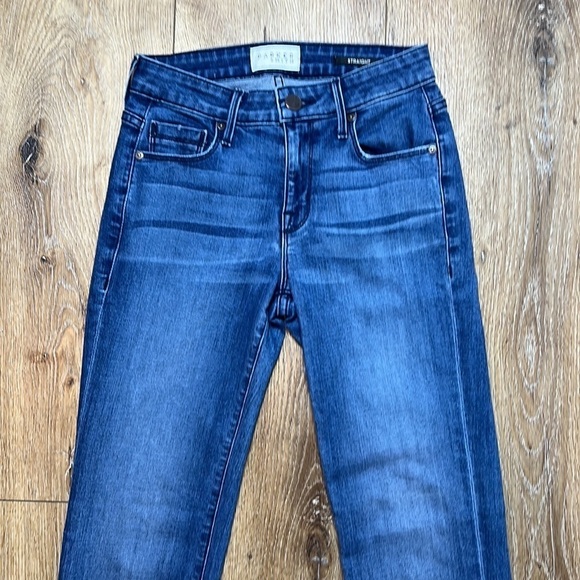 Parker Smith Straight Leg Raw Hem Jeans Size 00/24 - Picture 4 of 9